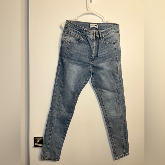 Light Blue Women's Jeans Size 13 Y2k - Picture 2 of 7